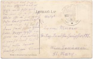 1918 Kispereg, Kis-Pereg, Peregu Mic (Németpereg, Peregu Mare); Milleniumi emlék, utca / monument, s...