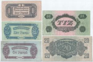 1930. 100P + 1932. 50P + 1944. 1P-100P "A Vöröshadsereg Parancsnoksága" (6xklf) T:III