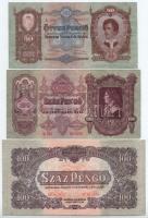 1930. 100P + 1932. 50P + 1944. 1P-100P "A Vöröshadsereg Parancsnoksága" (6xklf) T:III
