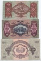 1930. 100P + 1932. 50P + 1944. 1P-100P "A Vöröshadsereg Parancsnoksága" (6xklf) T:III
