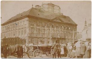1909 Pozsony, Pressburg, Bratislava; piac / market. photo (fa)