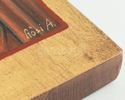 Ikon másolat, Gősi Adrienne: Kazáni Istenanya 17. sz. Vegyes technika, fa. 21x14cm