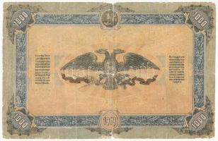 Orosz Polgárháború / Dél-Oroszország / Wrangel Hadserege 1919. 1000R T:III- több szakadás
Russian C...