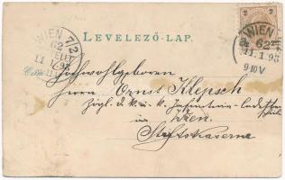 1898 (Vorläufer) Beszterce, Bistritz, Bistrita; Fő tér, templom, Kórház utca, Vármegye székháza / Fő...