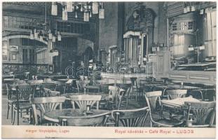 1911 Lugos, Lugoj; Royal kávéház belső. Krager fényképész / cafe interior (fl)