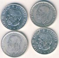Svédország 1945-1968. 1K Ag (4x) mind klf évszámmal T:2,3
