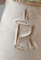 Kovács Éva (1938-2017): Kislány, mázas kerámia, hibátlan, jelzett, m: 27cm