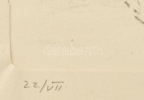 Vass Elemér (1887-1957): Híd Charenton felé, Párizs. Litográfia, papír, jelzett, számozott (22/VII.)...