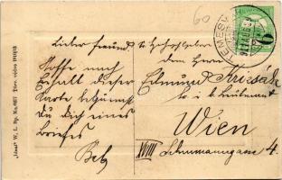 1911 Temesvár, Timisoara; Kossuth Lajos tér, szobor, Nenadovits, Schild Károly, Grosz, Jermovits üzl...