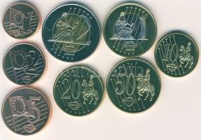 Nagy-Britannia 2002. 1c,2c,5c,10c,20c,50c1€,2€ "Specimen" próbaveretek...