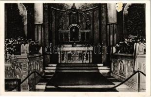 1940 Krasznahorkaváralja, Krásnohorské Podhradie; Andrássy mauzóleum, belső. Fuchs József kiadása / mausoleum, interior (EK)