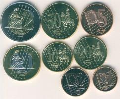 Dánia 2002. 1c,2c,5c,10c,20c,50c1€,2€ "Specimen" próbaveretek, komplet...