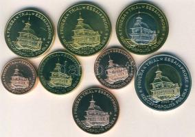 Lengyelország 2003. 1c,2c,5c,10c,20c,50c1€,2€ "Specimen" próbaveretek, komplett sor T:1 Tanúsítvánnyal!