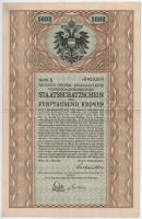 Ausztria/Bécs 1917. 6. osztrák hadikötvény 5000K-ról (4x) T:III
Austria/Vienna 1917. 6th Austrian W...