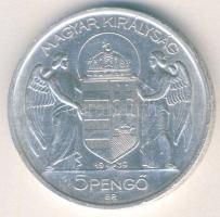 1939. 5P Ag "Horthy balra" T:2/3+ kis ph.