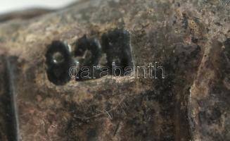 Ezüst (Ag) Teknős. Töltött. jelzett, bruttó: 17g, m:4 cm