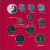 1994. 10f-200Ft (11xklf) forgalmi sor dísztokban, közte 1994. 200Ft Ag "Deák", "Magya...