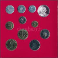 1994. 10f-200Ft (11xklf) forgalmi sor dísztokban, közte 1994. 200Ft Ag "Deák", "Magya...