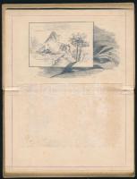 1896 Franz Kühmayer & Co Pozsony, Pressburg. Kitüntetéssel dekorált borító. Emlékkönyv néhány ra...