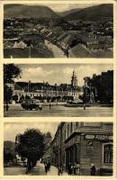 1938 Rozsnyó, Roznava; látkép, autóbusz, szálloda, bank / general view, autobus, hotel, bank (EK)