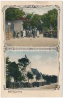 1916 Nemesgomba, Gomba, Hubice (Csütörtök, Stvrtok na Ostrove); vendéglő, templom. Stechbardt Oszkár fényképész / restaurant, church. Art Nouveau (EK)