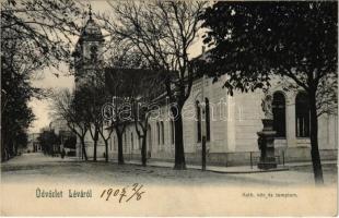1907 Léva, Levice; Katolikus kör és templom / Catholic club and church