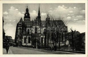 1938 Kassa, Kosice; Dom / székesegyház, villamos / cathedral, tram + 1938 Kassa visszatért So. Stpl.
