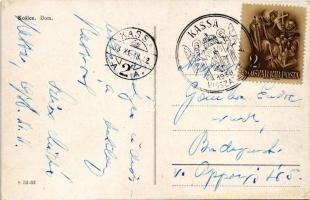 1938 Kassa, Kosice; Dom / székesegyház, villamos / cathedral, tram + "1938 Kassa visszatért&quo...