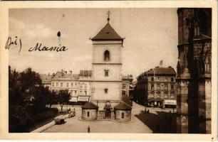 1928 Kassa, Kosice; Urbanova väza / Urbanturm / Urbán-torony, üzletek / tower, shops (EK)