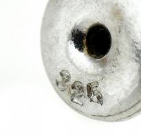 Ezüst(Ag) köves fülbevalópár, jelzett, h: 5 cm, bruttó: 13,19 g