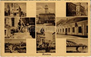 1943 Komárom, Komárno; mozaiklap / multi-view postcard