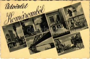 1942 Komárom, Komárno; mozaiklap / multi-view postcard