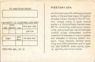 Pöstyén, Piestany; modern rádióamatőr lap / New Balnea Centre of Piestany Spa. modern radio amateur ...