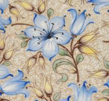 Ludwigsburgi virágmintás asztali kínálótál, jelzett, részben kézzel festett, kis kopásnyomokkal, d: ...