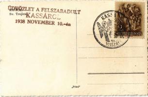 Kassa, Kosice; Szentháromság szobor / Sv. Trojica / Trinity statue + "1938 Kassa visszatért&quo...