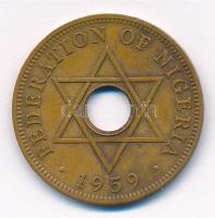 Nigéria 1959. 1p Br T:2 kis ph.
Nigeria 1959. 1 Penny Br C:XF small edge error
Krause KM#2