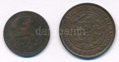 Hollandia 1901. 1c Br + 1941. 2 1/2c Br T:2-,3
Netherlands 1901. 1 Cent Br 1941. 2 1/2 Cent Br C:VF...