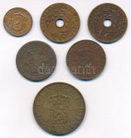 Holland Kelet-India 1897-1945. 1/2c-2 1/2c (6xklf) T:2-3 Netherlands East Indies 1897-1945 1/2 Cent - 2 1/2 Cent (6xdiff) C:XF-F