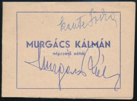 Murgács Kálmán (1893-1966) költő aláírása kis kottafüzeten