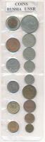 Szovjetunió 1970-1990. 1k-1R (9xklf) + Oroszország 1992-1993. 1R-50R (6xklf) forgalmi összeállítás T:2-3 Soviet Union 1970-1990. 1 Kopeck - 1 Ruble (9xdiff) + Russia 1992-1993. 1 Ruble - 50 Rubles (6xdiff) coin set C:XF-F