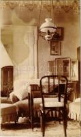 1912 Komárom, Komárnó; nagypolgári lakás belső / house interior. photo