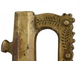 Juhászkampó, bronz, XX. sz. első fele, kopott, 9x10cm