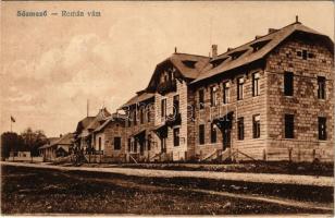 1918 Sósmező, Poiana Sarata; Román vám / Romanian customs office + K.u.k. Feldspital Nr. 813.
