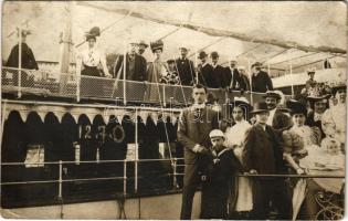 1907 Abbazia, Opatija; hajós kirándulás / ship trip. photo (EK)