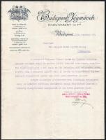 1914 Bp. IX., Budapesti Jégművek Radvánszky és Tsa fejléces levélpapírjára írt levél