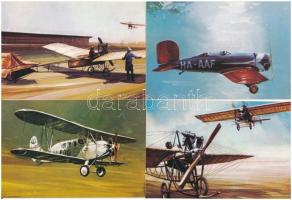 11 db MODERN motívum képeslap: Malév repülőgépek / 11 modern motive postcards: Malév aircrafts