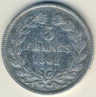 Franciaország 1841B 5Fr Ag Lajos Fülöp T:3