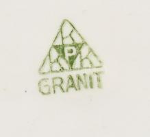 Gránit "Szent Lukács Gyógyfürdő Kristályvíz" hamutartó, hajszálrepedésekkel, kopásokkal, d...