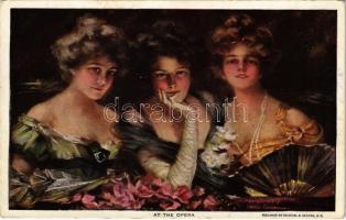 At the Opera. Lady art postcard. Reinthal & Newman No. 94A. s: Philip Boileau