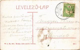 1910 Leibic, Leibicz, Leibitz, Lubica; Római katolikus templom, Tűzoltótorony, Tűzoltószertár. W.L. ...